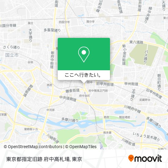 東京都指定旧跡 府中高札場地図