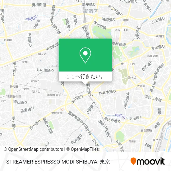 STREAMER ESPRESSO MODI SHIBUYA地図