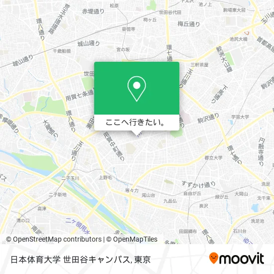 日本体育大学 世田谷キャンパス地図