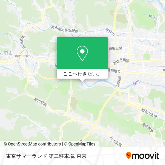 東京サマーランド 第二駐車場地図