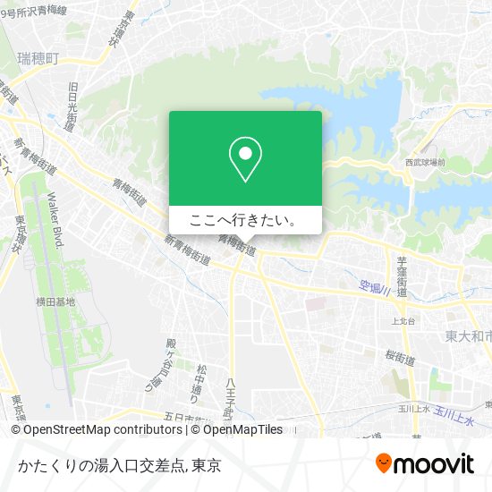 かたくりの湯入口交差点地図