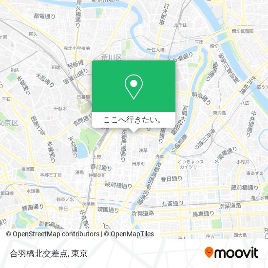 合羽橋北交差点地図