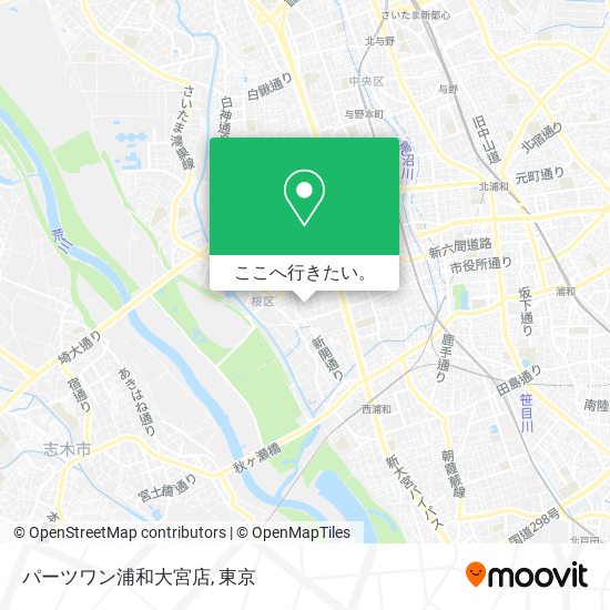 パーツワン浦和大宮店地図