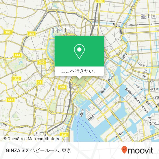 GINZA SIX ベビールーム地図