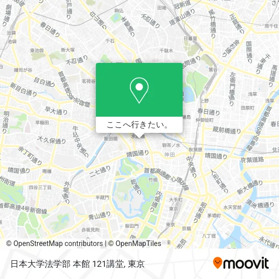 日本大学法学部 本館 121講堂地図