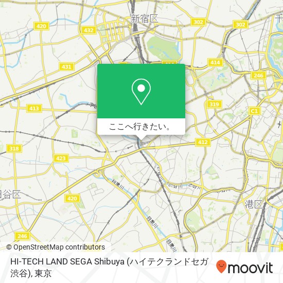 HI-TECH LAND SEGA Shibuya (ハイテクランドセガ渋谷)地図