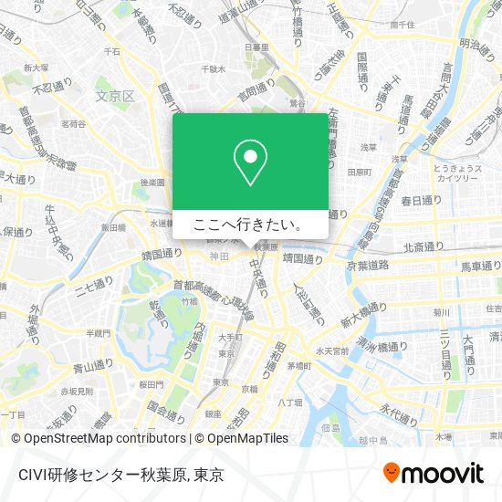 バスで千代田区のcivi研修センター秋葉原への行き方 Moovit