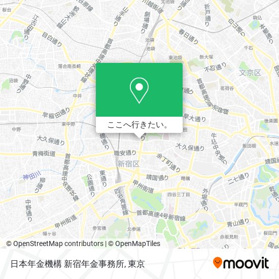 日本年金機構 新宿年金事務所地図