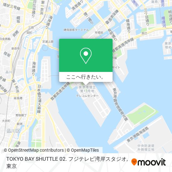 TOKYO BAY SHUTTLE 02. フジテレビ湾岸スタジオ地図