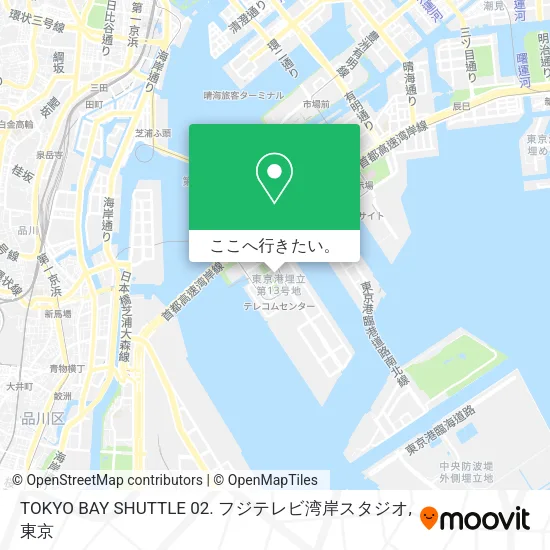TOKYO BAY SHUTTLE 02. フジテレビ湾岸スタジオ地図