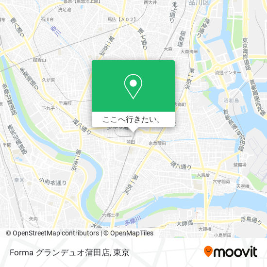 Forma グランデュオ蒲田店地図