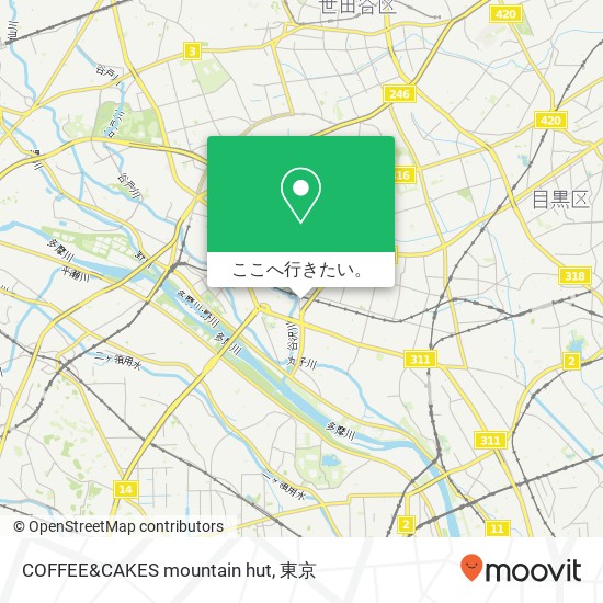 COFFEE&CAKES mountain hut地図