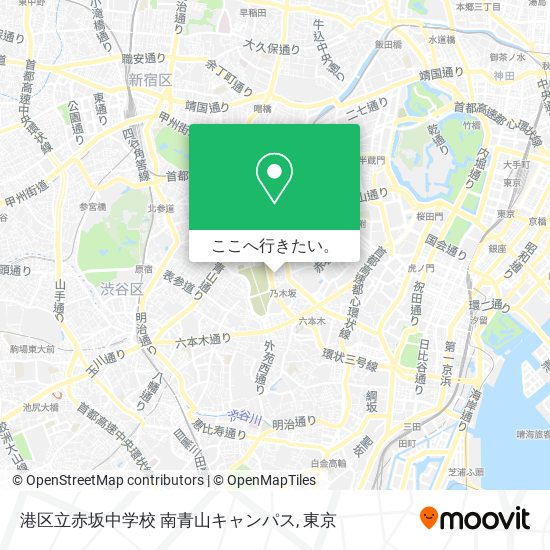 港区立赤坂中学校 南青山キャンパス地図