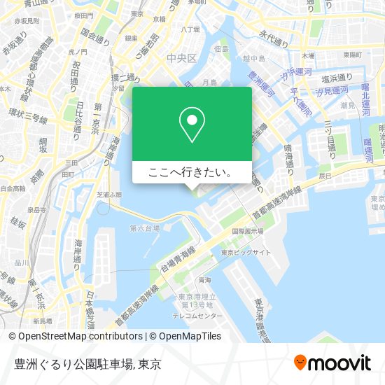 豊洲ぐるり公園駐車場地図