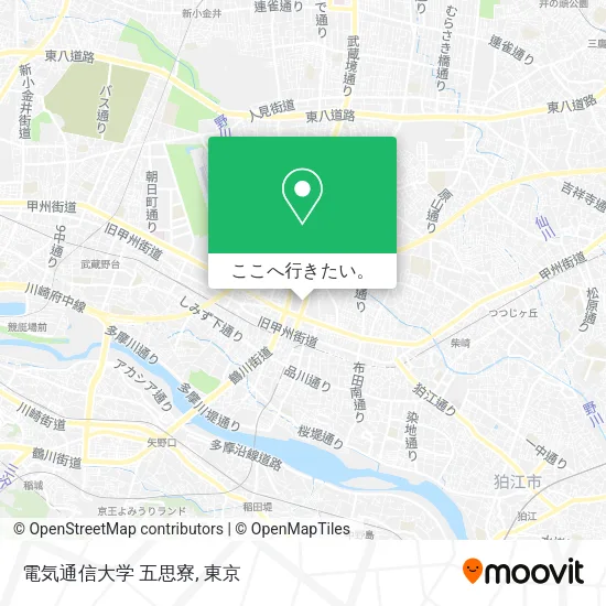電気通信大学 五思寮地図