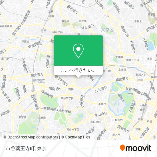 市谷薬王寺町地図