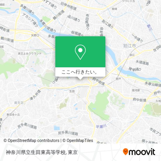 神奈川県立生田東高等学校地図