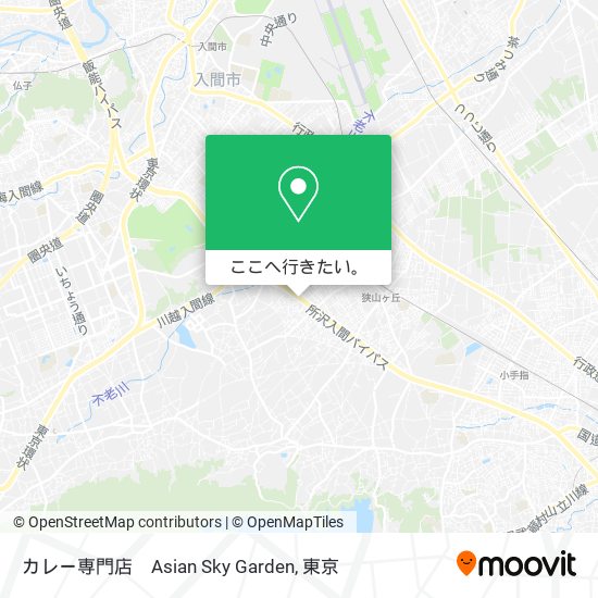 カレー専門店　Asian Sky Garden地図