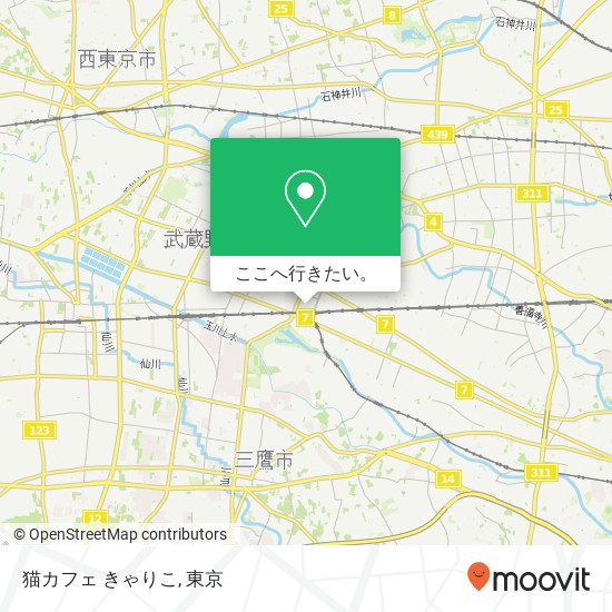 猫カフェ きゃりこ地図