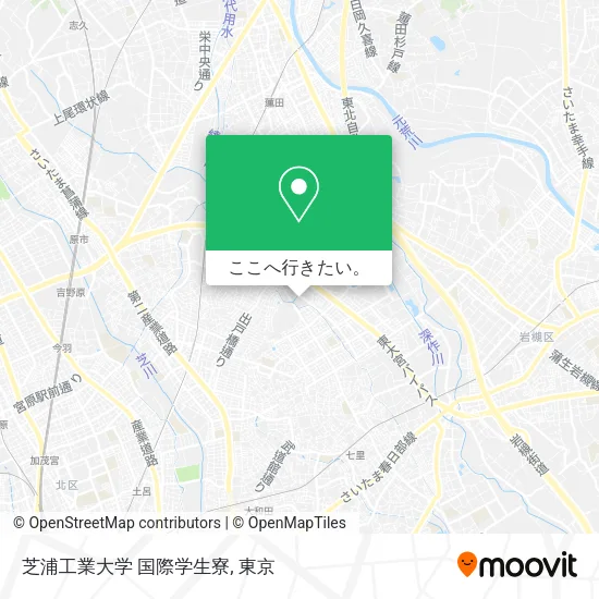 芝浦工業大学 国際学生寮地図