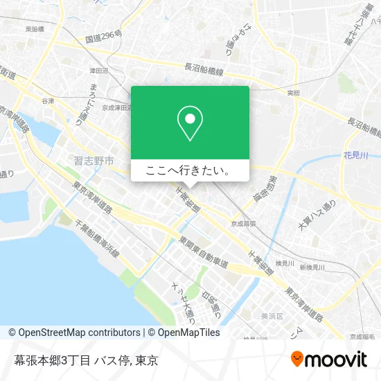 幕張本郷3丁目 バス停地図