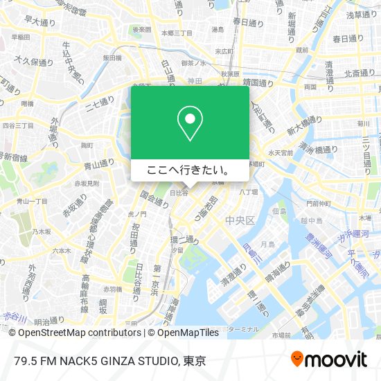 79.5 FM NACK5 GINZA STUDIO地図