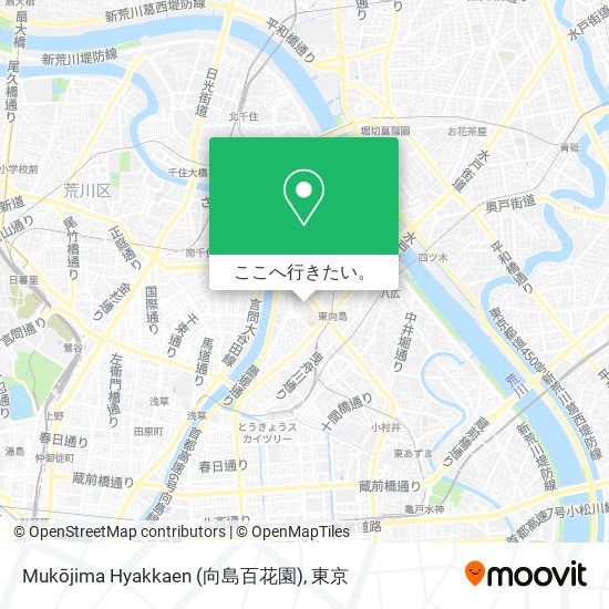 Mukōjima Hyakkaen (向島百花園)地図
