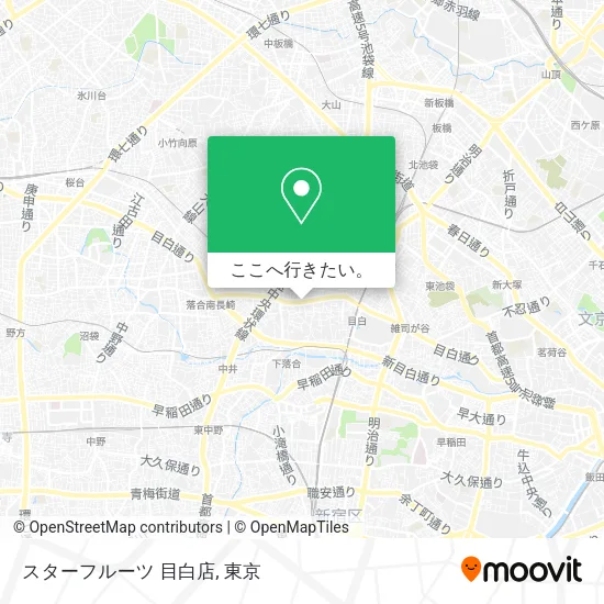 スターフルーツ 目白店地図