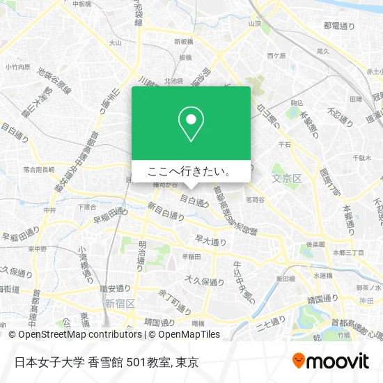 日本女子大学 香雪館 501教室地図