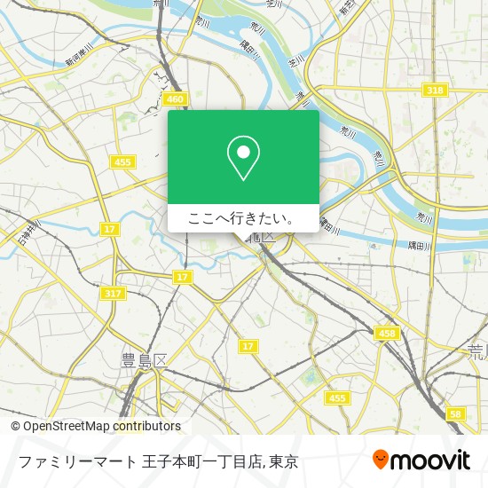 ファミリーマート 王子本町一丁目店地図