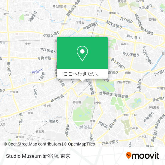 Studio Museum 新宿店地図