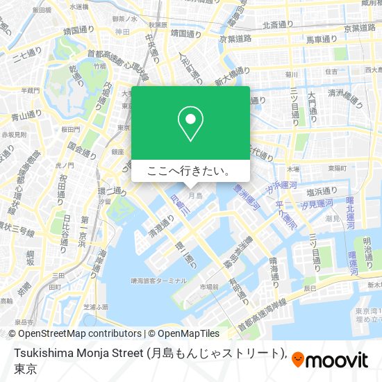 Tsukishima Monja Street (月島もんじゃストリート)地図