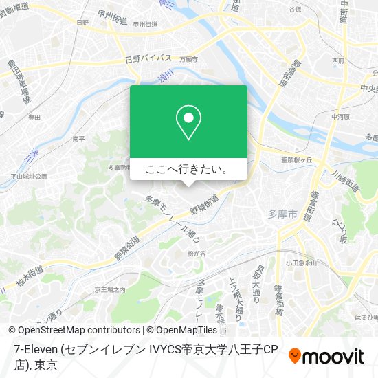 7-Eleven (セブンイレブン IVYCS帝京大学八王子CP店)地図