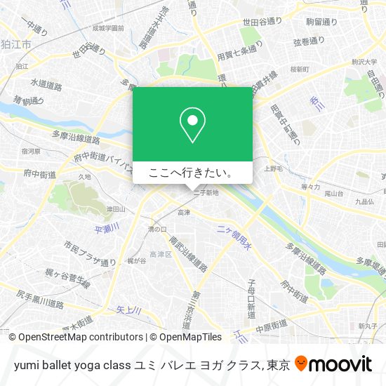 yumi ballet yoga class  ユミ バレエ ヨガ クラス地図