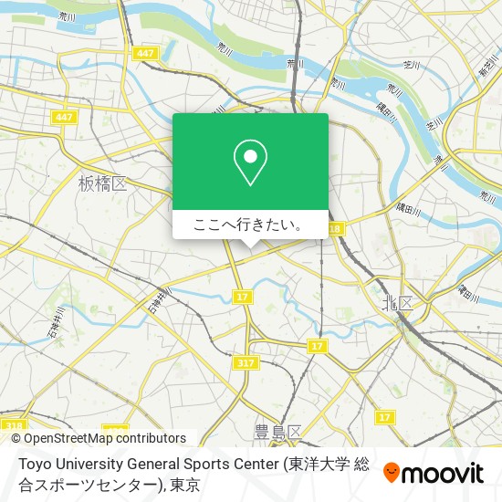 Toyo University General Sports Center (東洋大学 総合スポーツセンター)地図