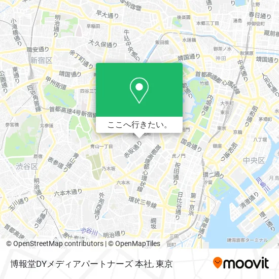 博報堂DYメディアパートナーズ 本社地図