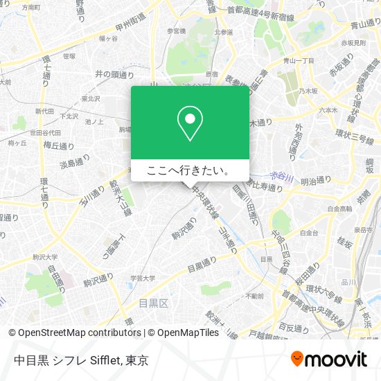中目黒 シフレ Sifflet地図