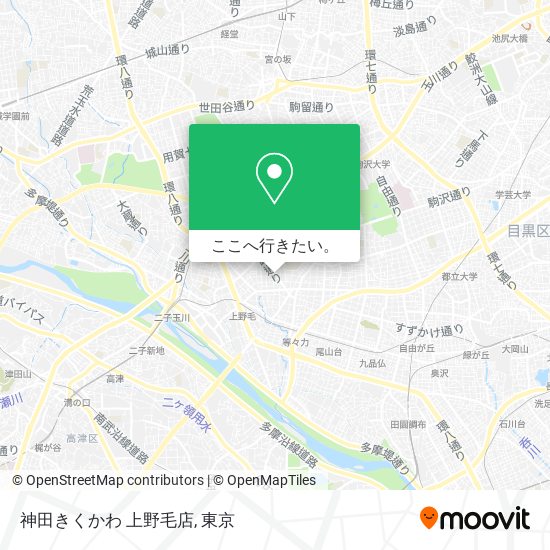神田きくかわ 上野毛店地図