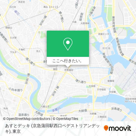あすとデッキ (京急蒲田駅西口ペデストリアンデッキ)地図