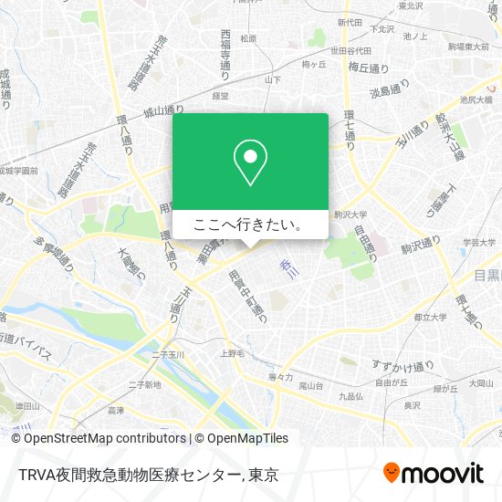 TRVA夜間救急動物医療センター地図