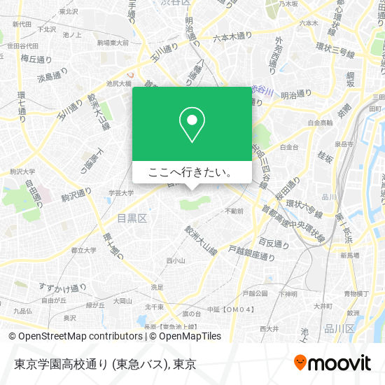 東京学園高校通り (東急バス)地図