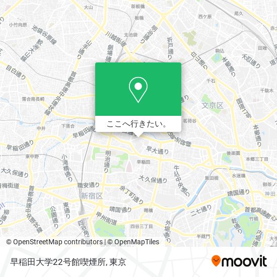 早稲田大学22号館喫煙所地図