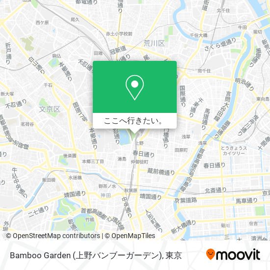 Bamboo Garden (上野バンブーガーデン)地図