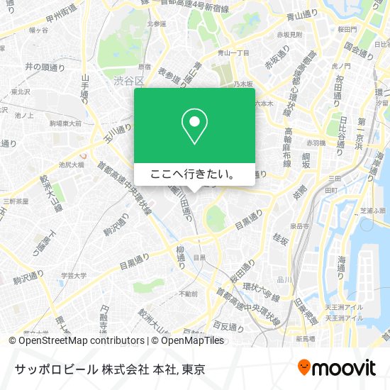 サッポロビール 株式会社 本社地図