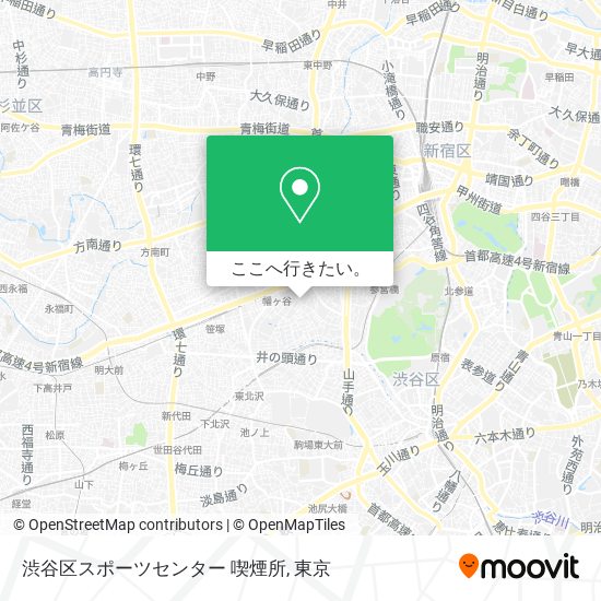 渋谷区スポーツセンター 喫煙所地図