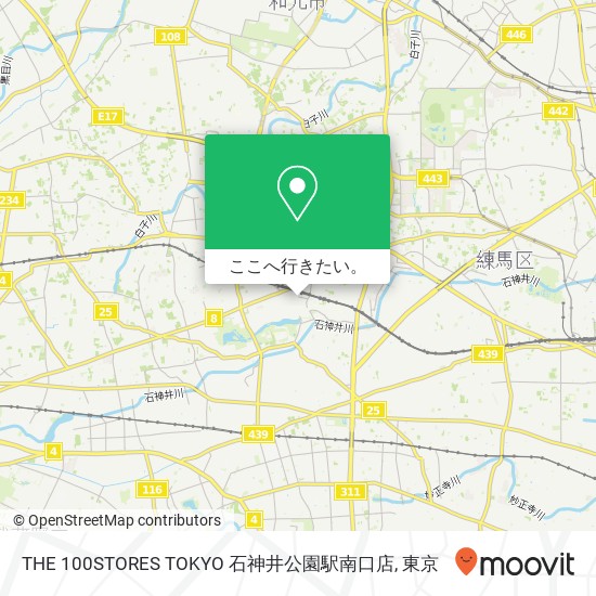 THE 100STORES TOKYO 石神井公園駅南口店地図