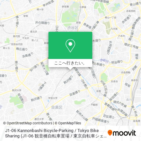 J1-06 Kannonbashi Bicycle-Parking / Tokyo Bike Sharing (J1-06 観音橋自転車置場 / 東京自転車シェアリング)地図