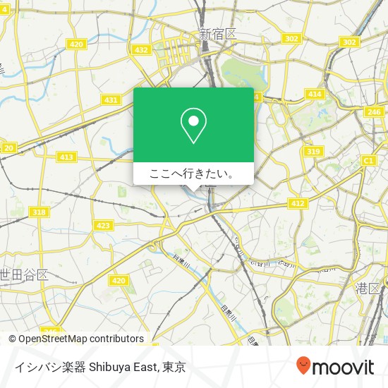 イシバシ楽器 Shibuya East地図