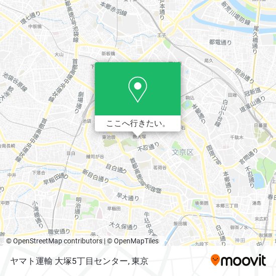 ヤマト運輸 大塚5丁目センター地図