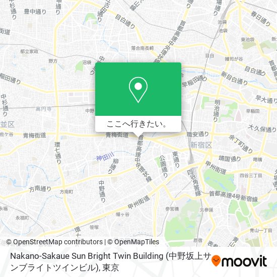 Nakano-Sakaue Sun Bright Twin Building (中野坂上サンブライトツインビル)地図
